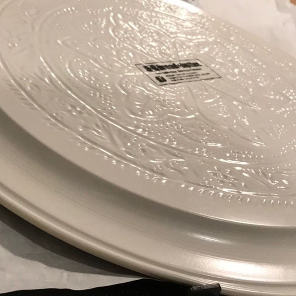 GIANT Holiday Tin Ceiling Metal Coffee Serving Tray  Embossed Round Serving Tray - Picture 5 of 11